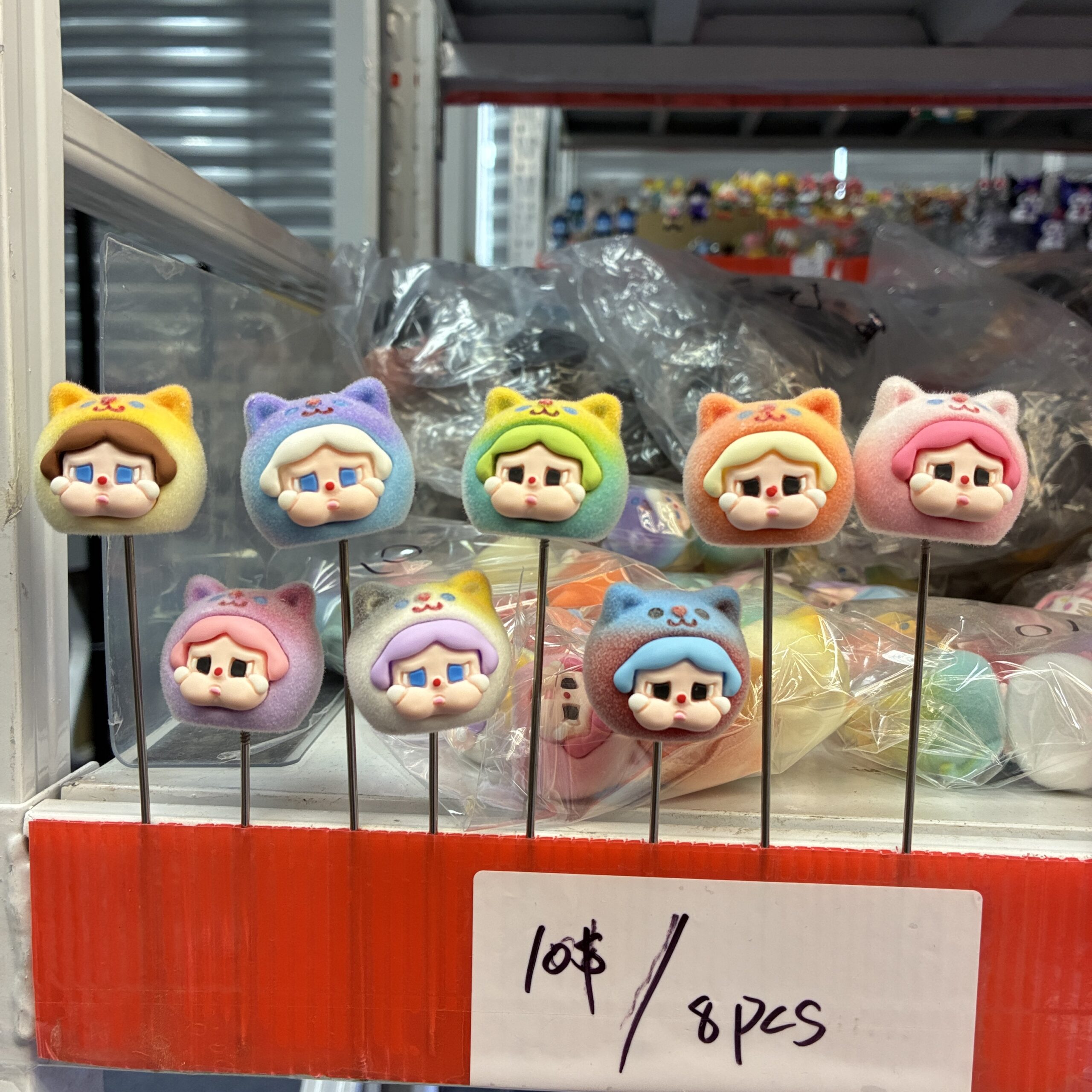 Cat Hood Plush Figurine Set (8PCS)