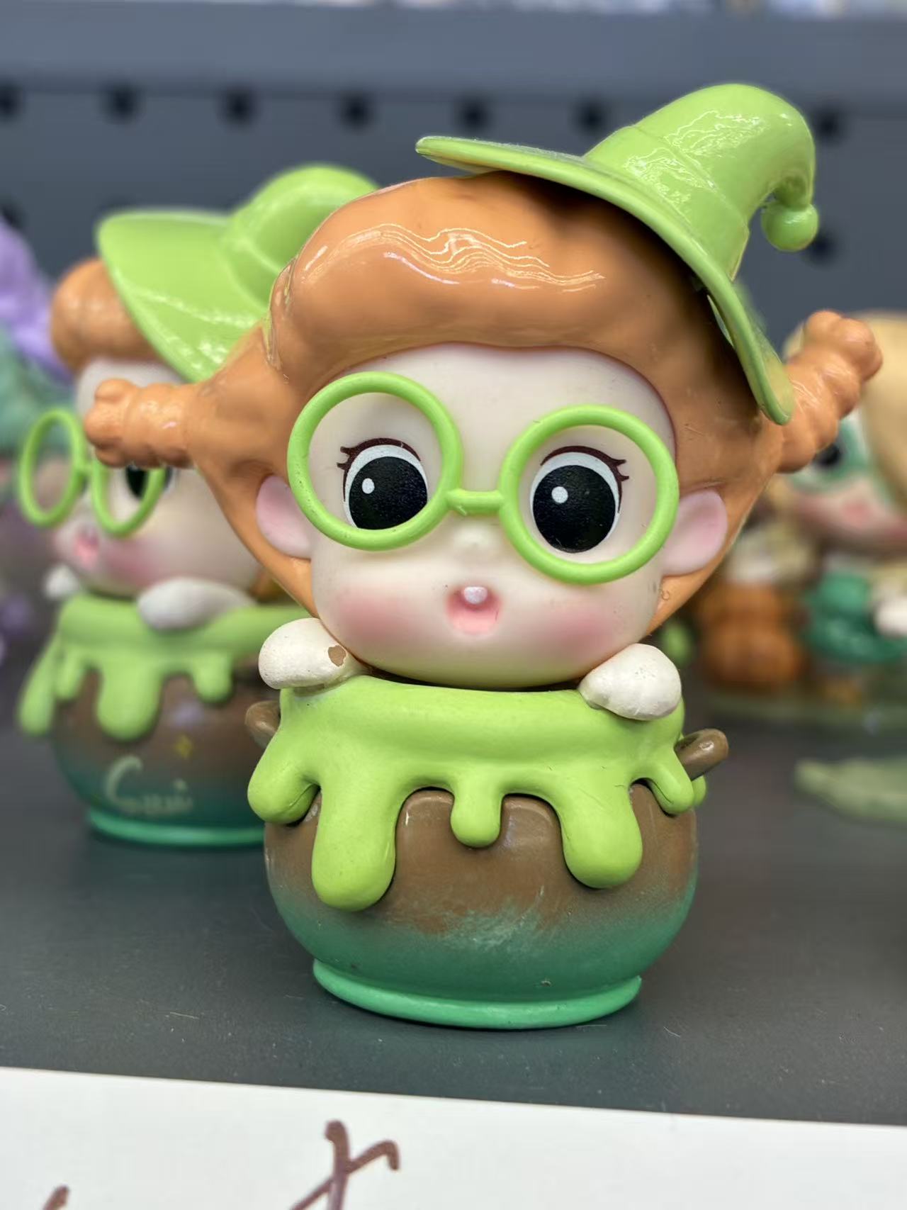 Little Witch in Cauldron Figurine (1PC)