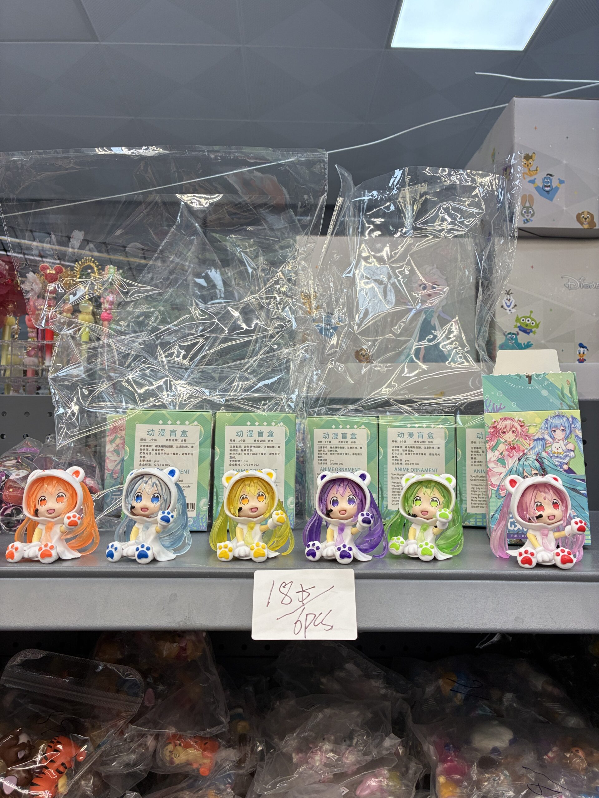 Anime Character Bear Onesie Figurine Set (6PCS)