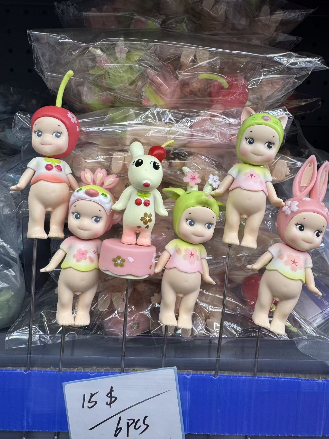 Sakura Series Baby Figure Bead Pen Toppers (Set of 6)