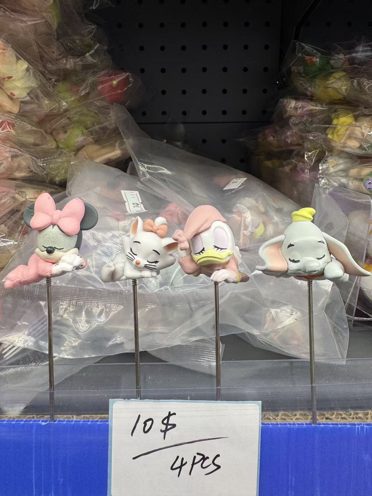 Disney Characters Sleeping Pose Bead Pen Toppers – 4 pcs