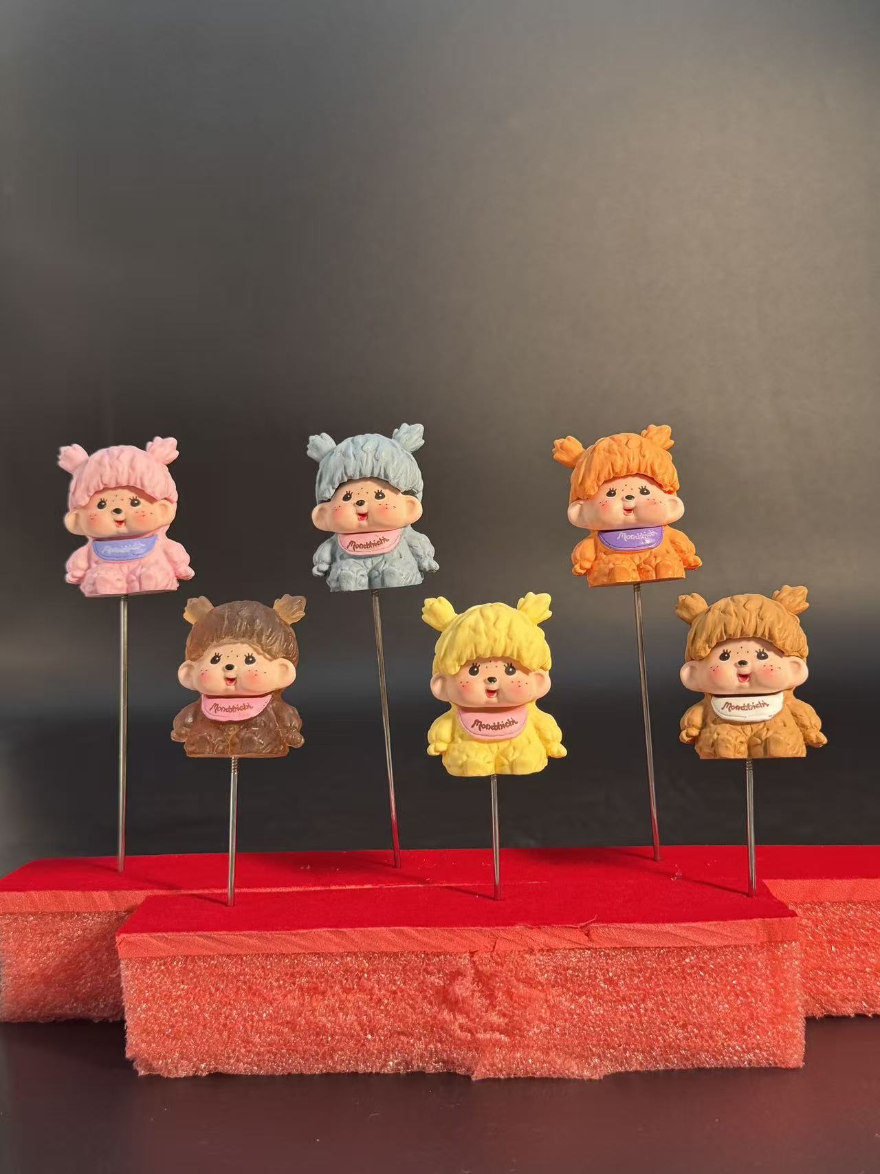 Monchhichi Classic Doll Bead Pen Toppers – 6 pcs