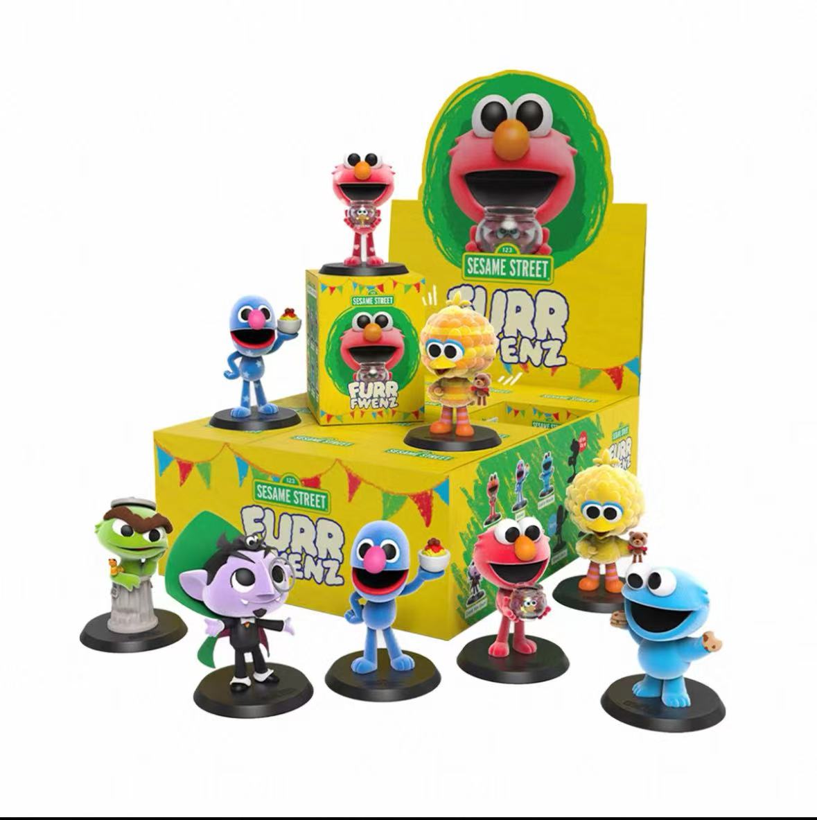 Sesame Street "Furr Fwenz" Collection - Full Set Blind Box (Factory Sealed Display Box)(12pcs) - Image 2