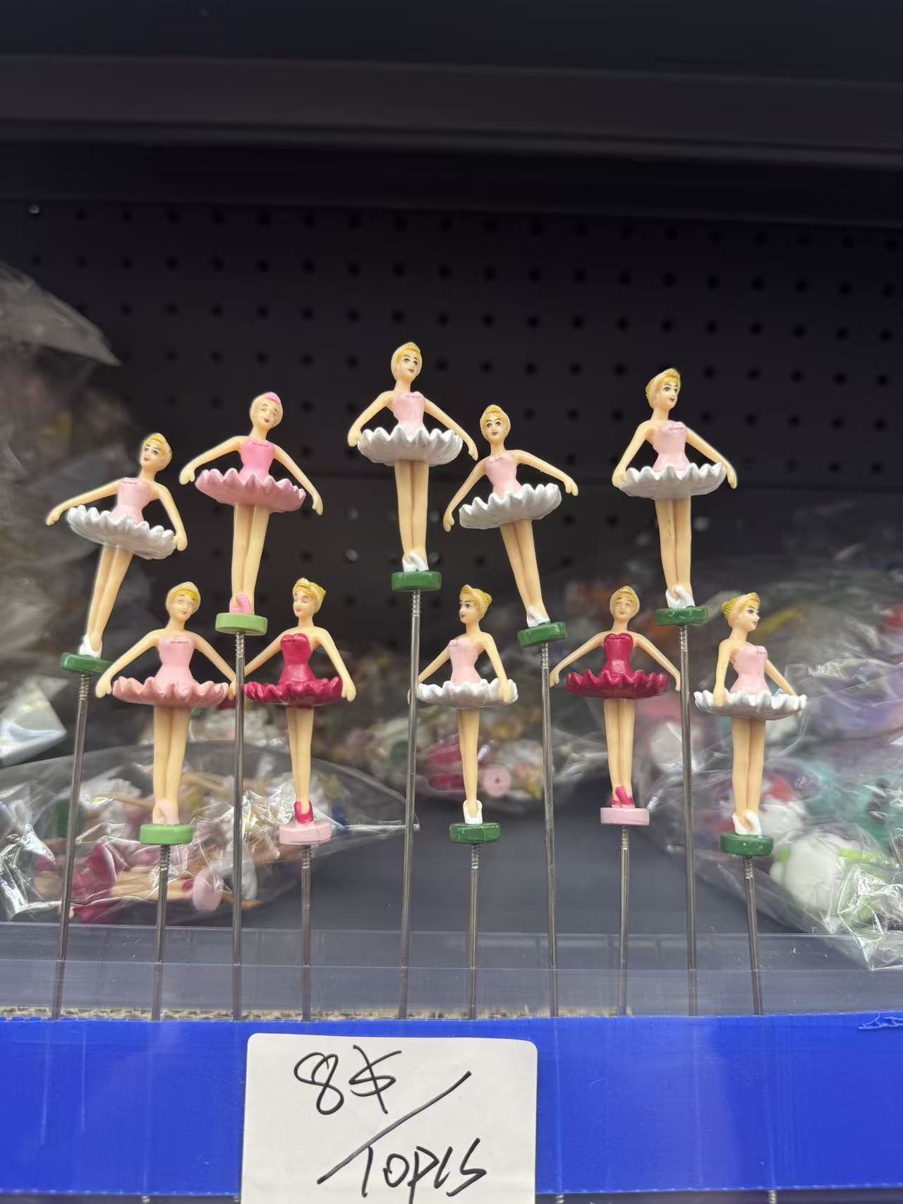 10PCS Ballerina Plant Topper Set – Cute Ballet Dancer Mini Figurines for Succulent Pot Decor