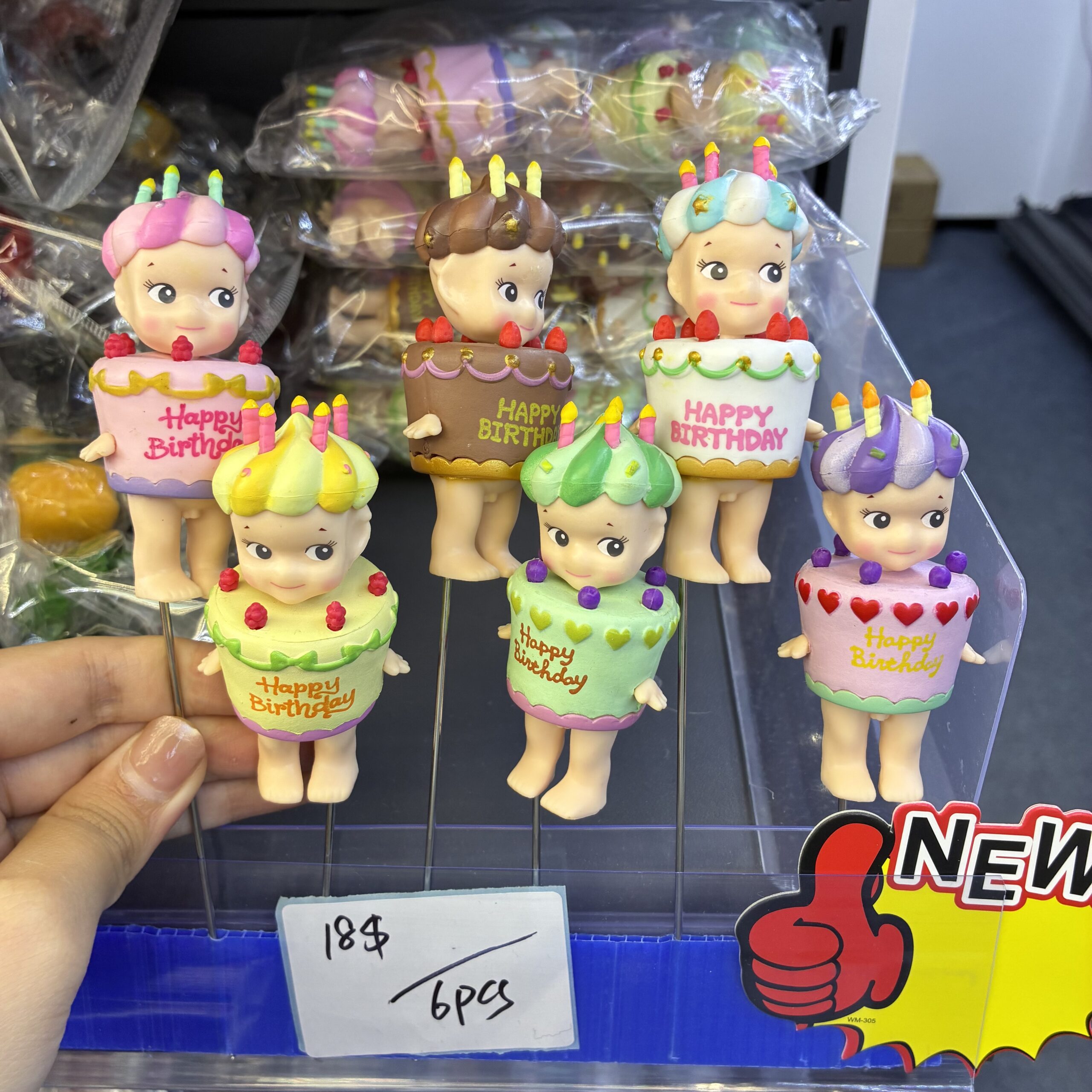 Cute Birthday Cake Baby Figurines Set | 6pcs Party Cake Topper Decor Gift