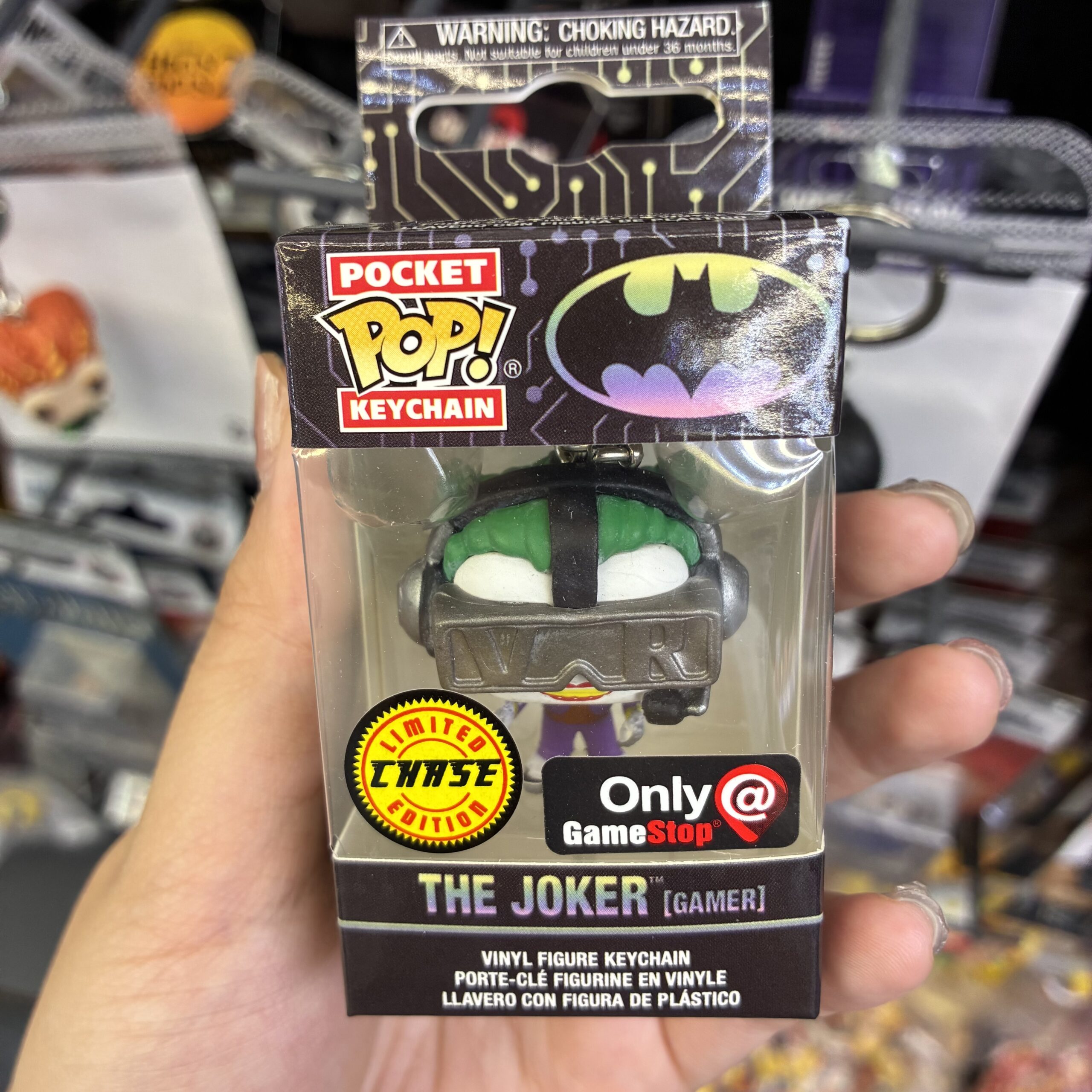 Funko Pocket Pop! Keychain DC The Joker Gamer GameStop Exclusive Chase Vinyl Figure