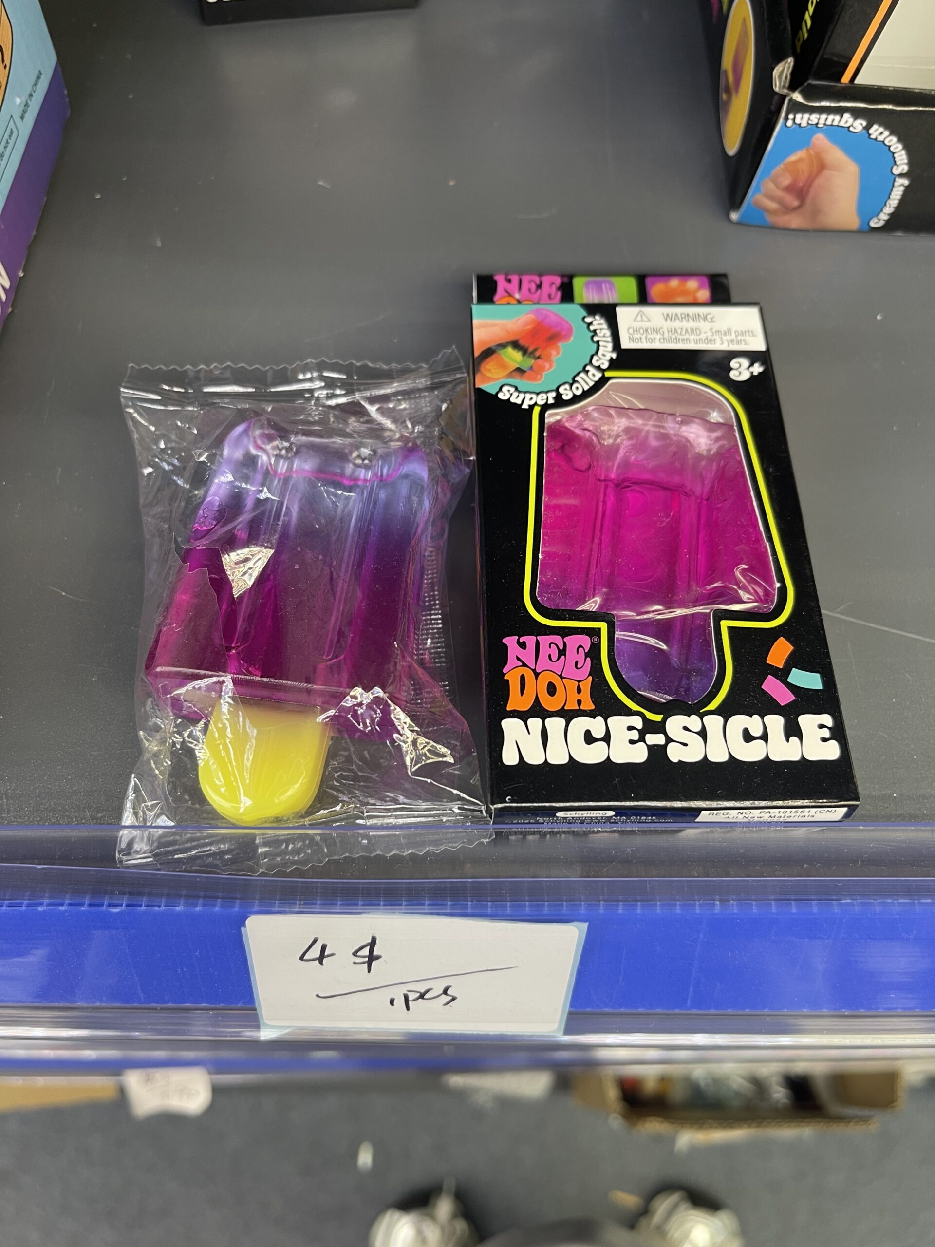 Nee Doh Nice-Sicle Popsicle Shaped Squishy Fidget Toy, Stress Relief Squeeze Toy for Kids & Adults