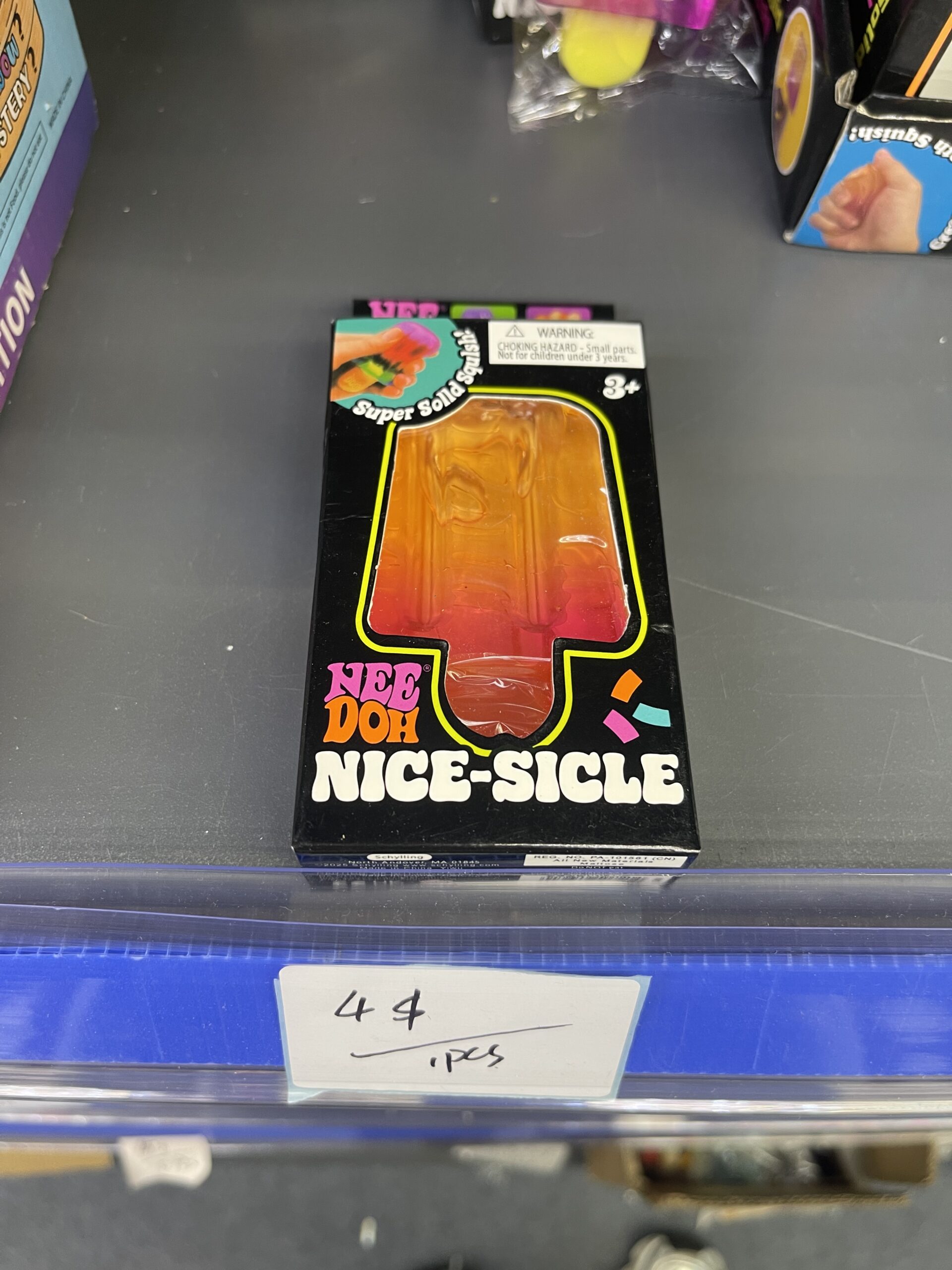 Nee Doh Nice-Sicle Popsicle Shaped Squishy Fidget Toy, Stress Relief Squeeze Toy for Kids & Adults
