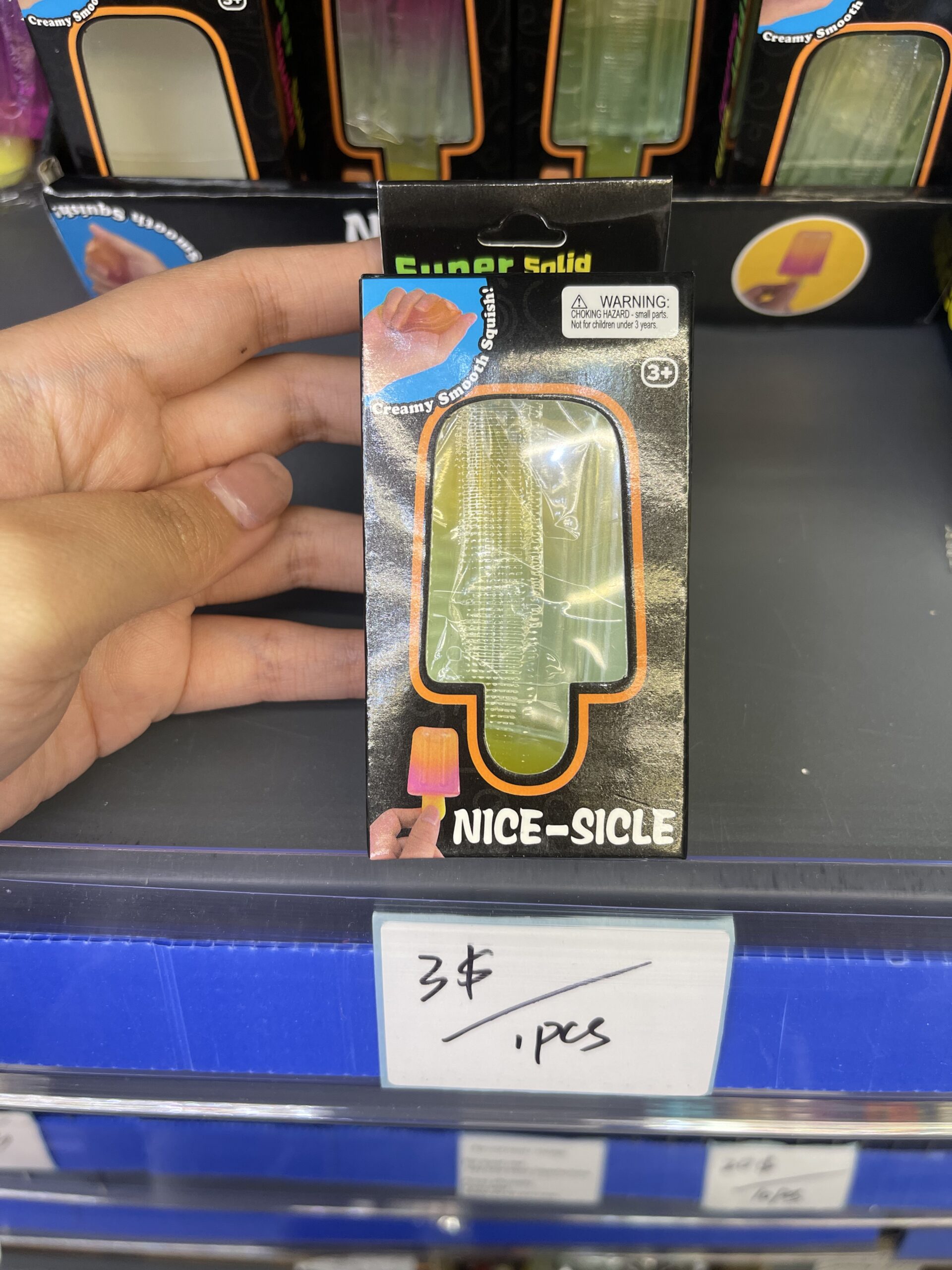Nee Doh Nice-Sicle Popsicle Shaped Squishy Fidget Toy, Stress Relief Squeeze Toy for Kids & Adults