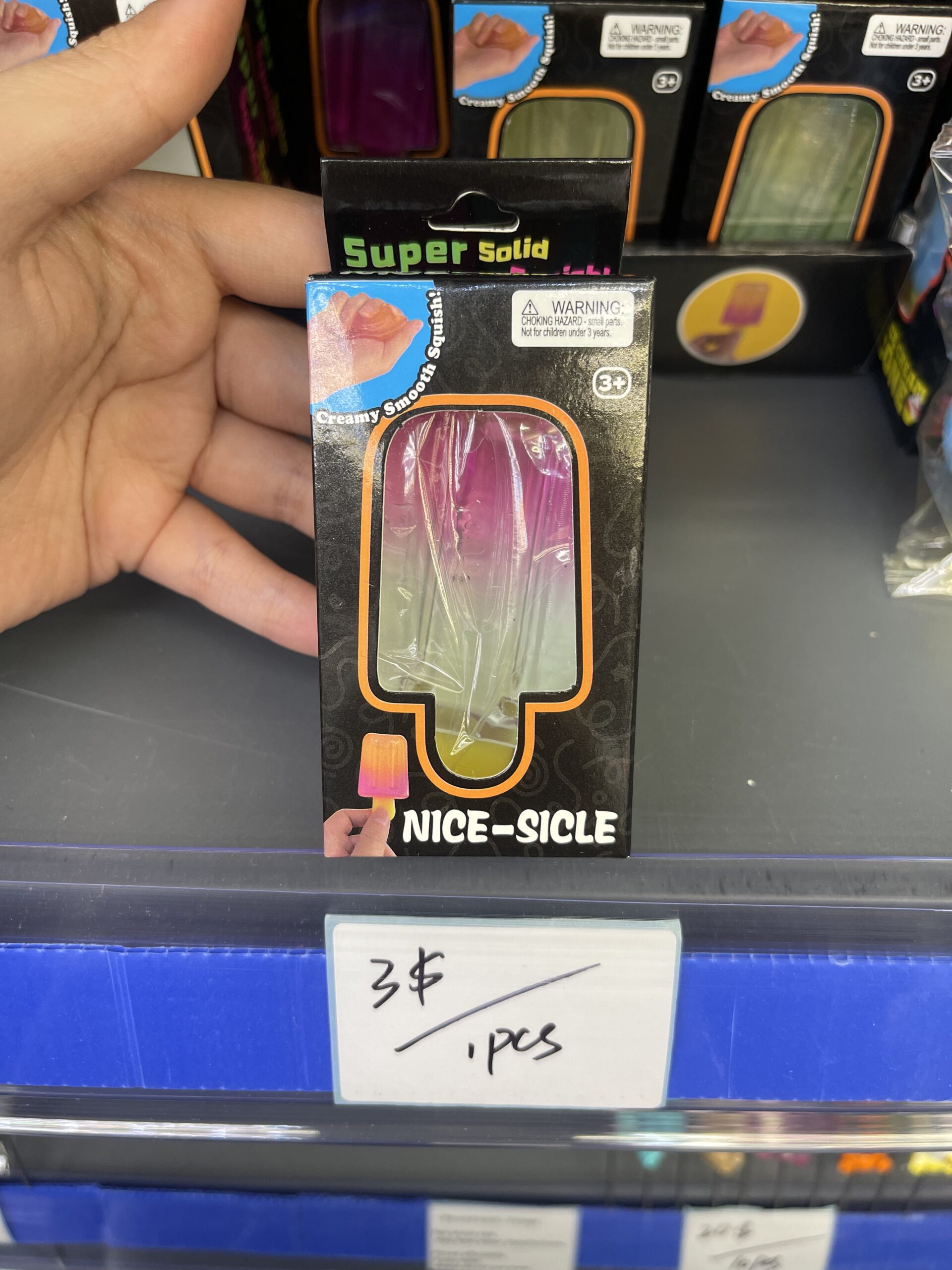 Nee Doh Nice-Sicle Popsicle Shaped Squishy Fidget Toy, Stress Relief Squeeze Toy for Kids & Adults
