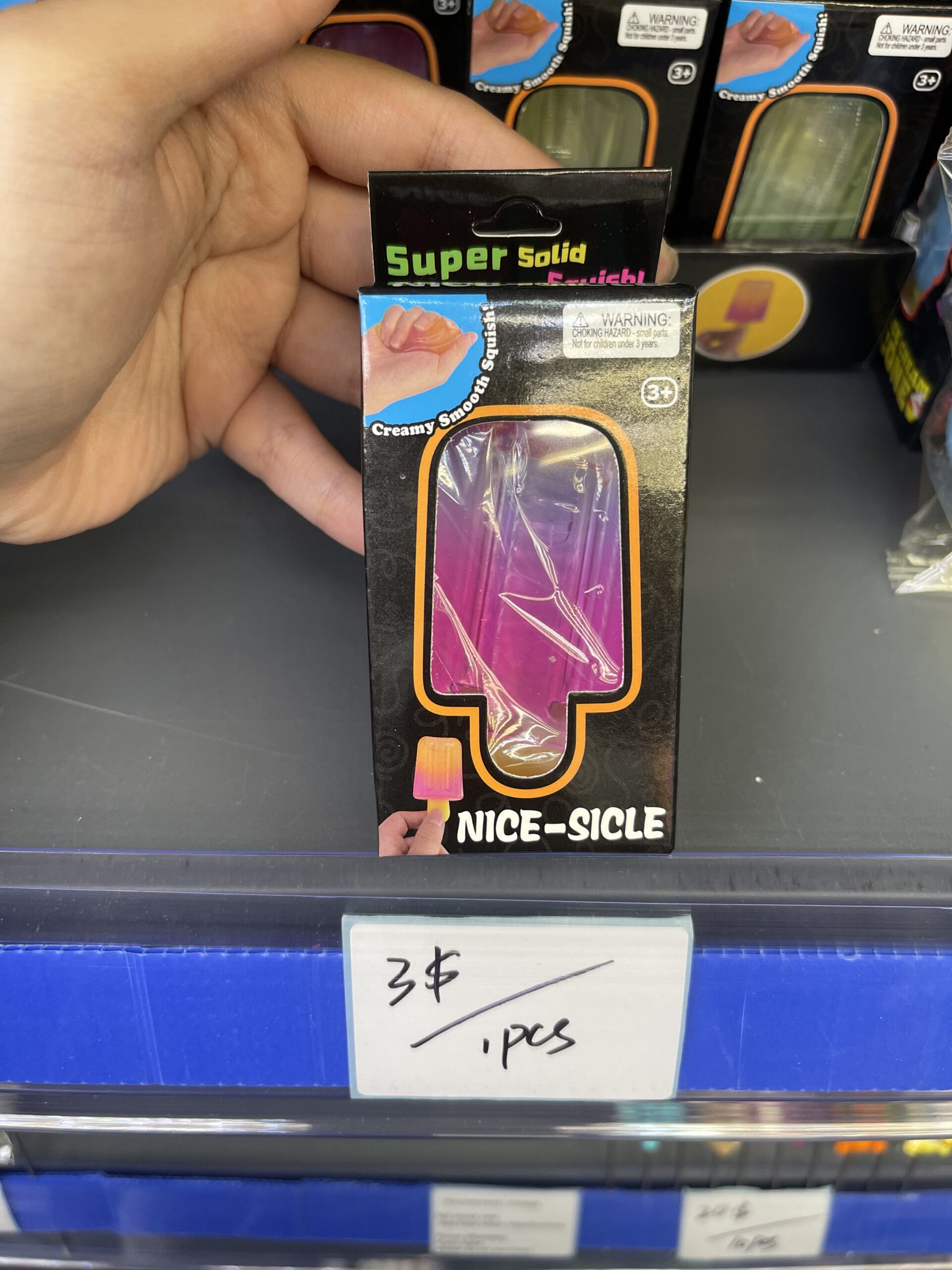 Nee Doh Nice-Sicle Popsicle Shaped Squishy Fidget Toy, Stress Relief Squeeze Toy for Kids & Adults