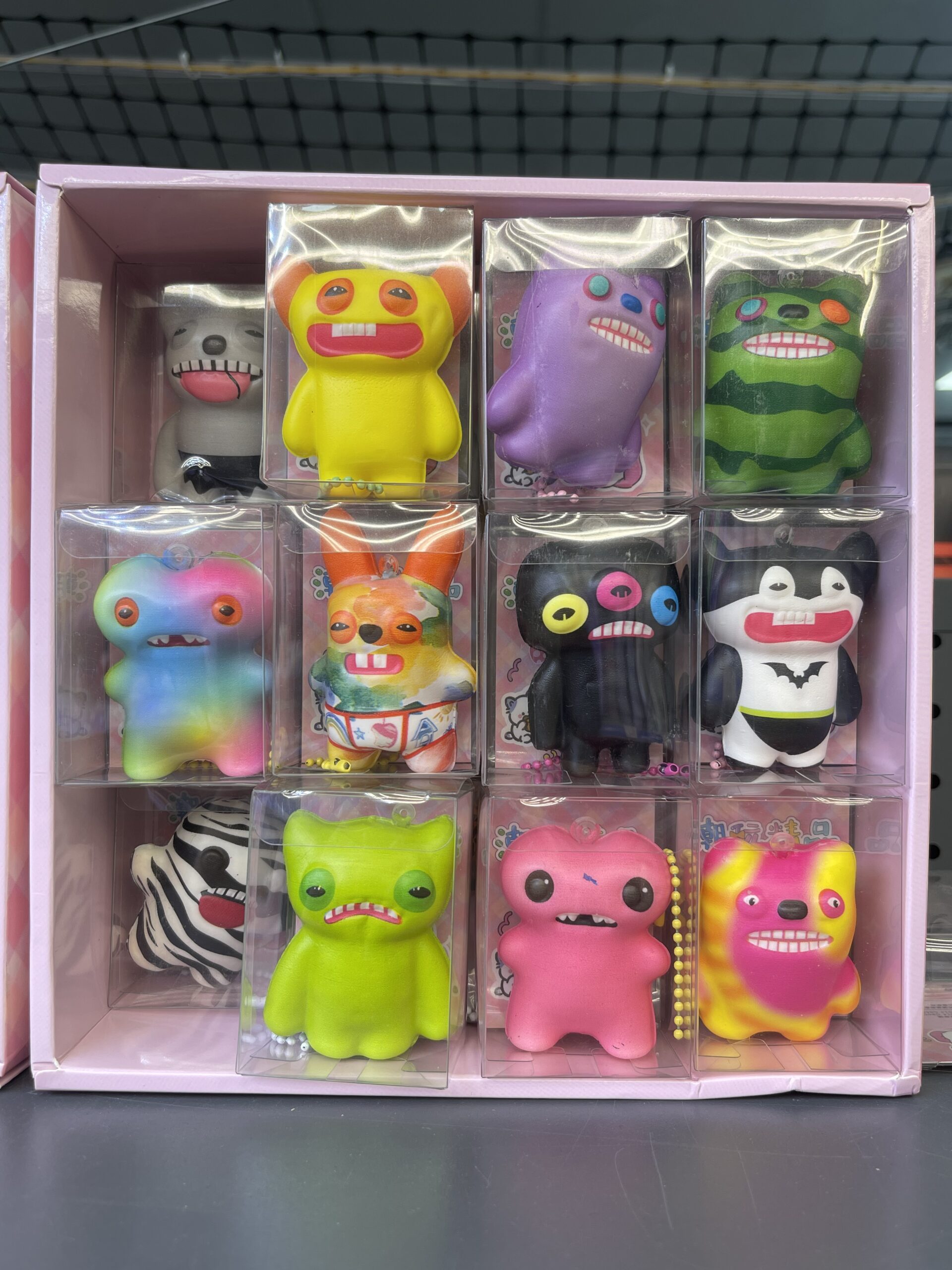 12PCS Cute Monster Squishy Toy Keychain Set, Assorted Kawaii Slow Rising Stress Relief Toys