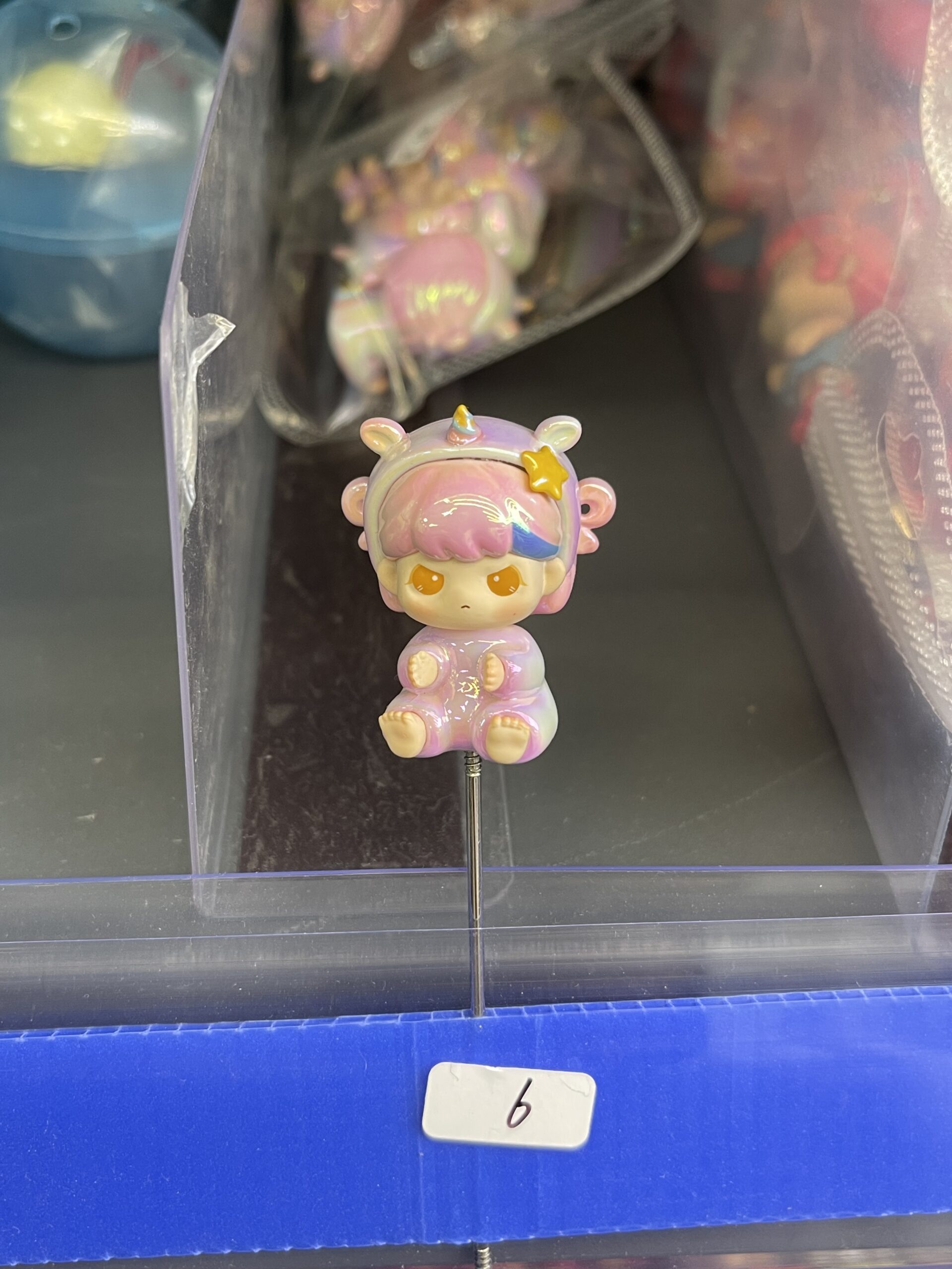 Pastel Unicorn Baby Resin Figurine, Kawaii Cartoon Plant Decor Pin