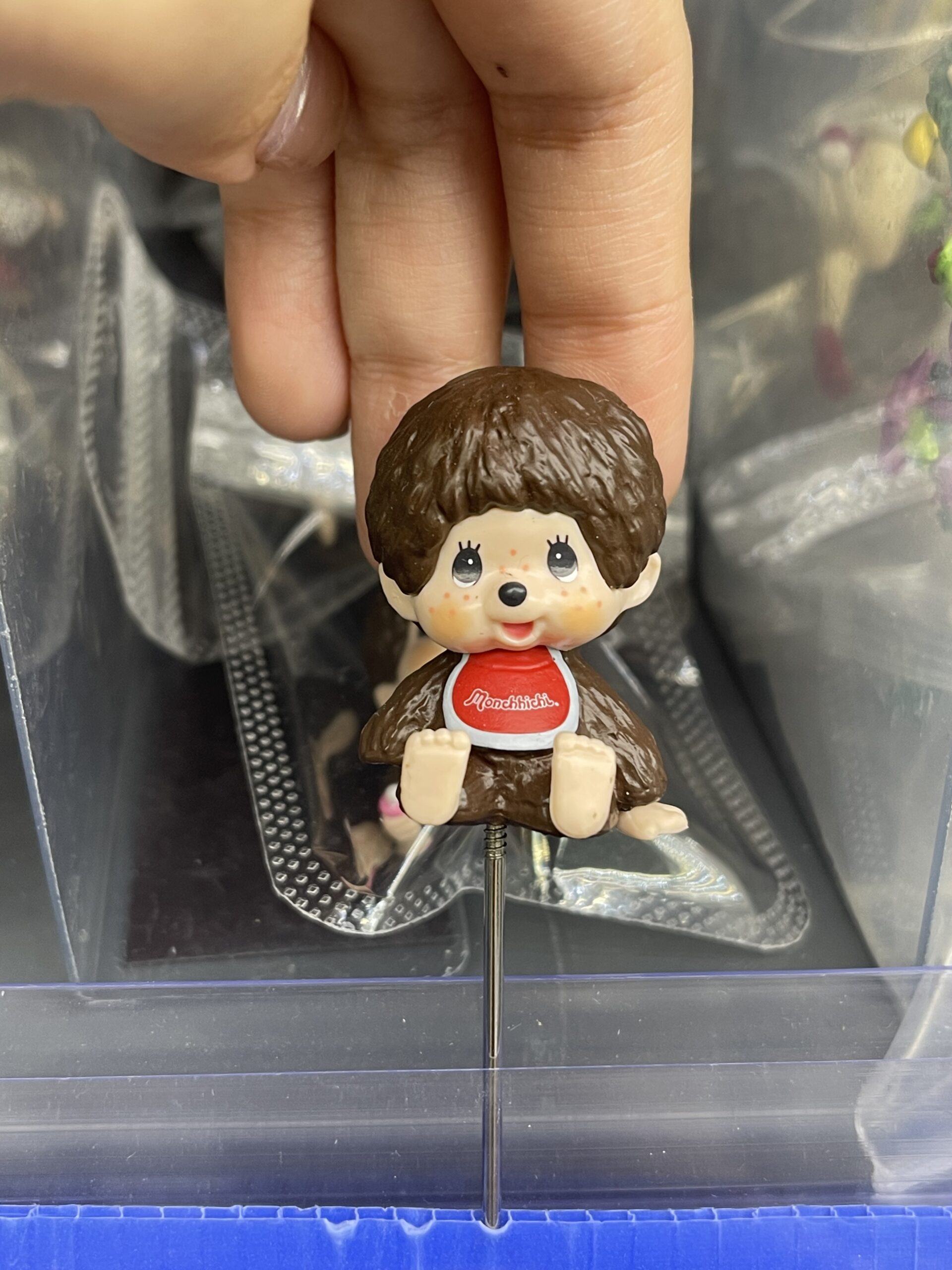 Monchhichi Monkey Resin Figurine, Classic Kawaii Character Plant Decor Pin