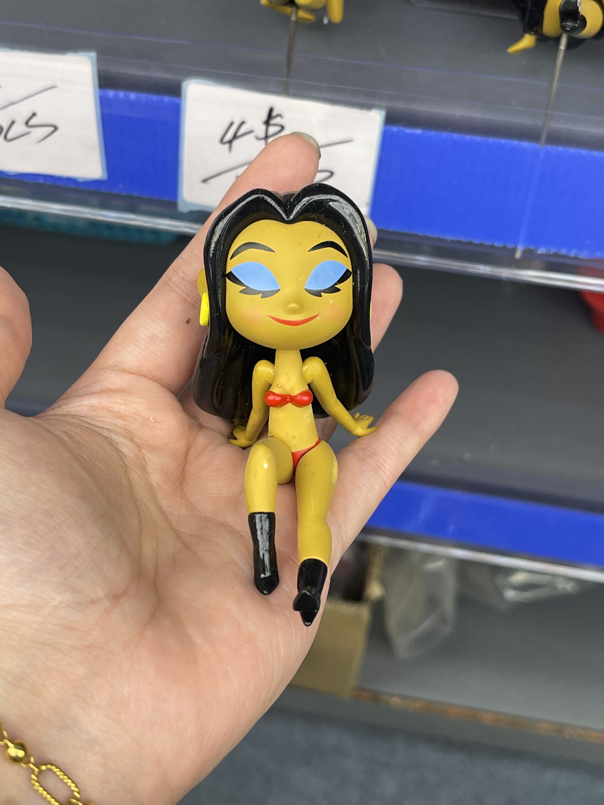 Yellow Skin Exotic Girl in Red Bikini Resin Figurine