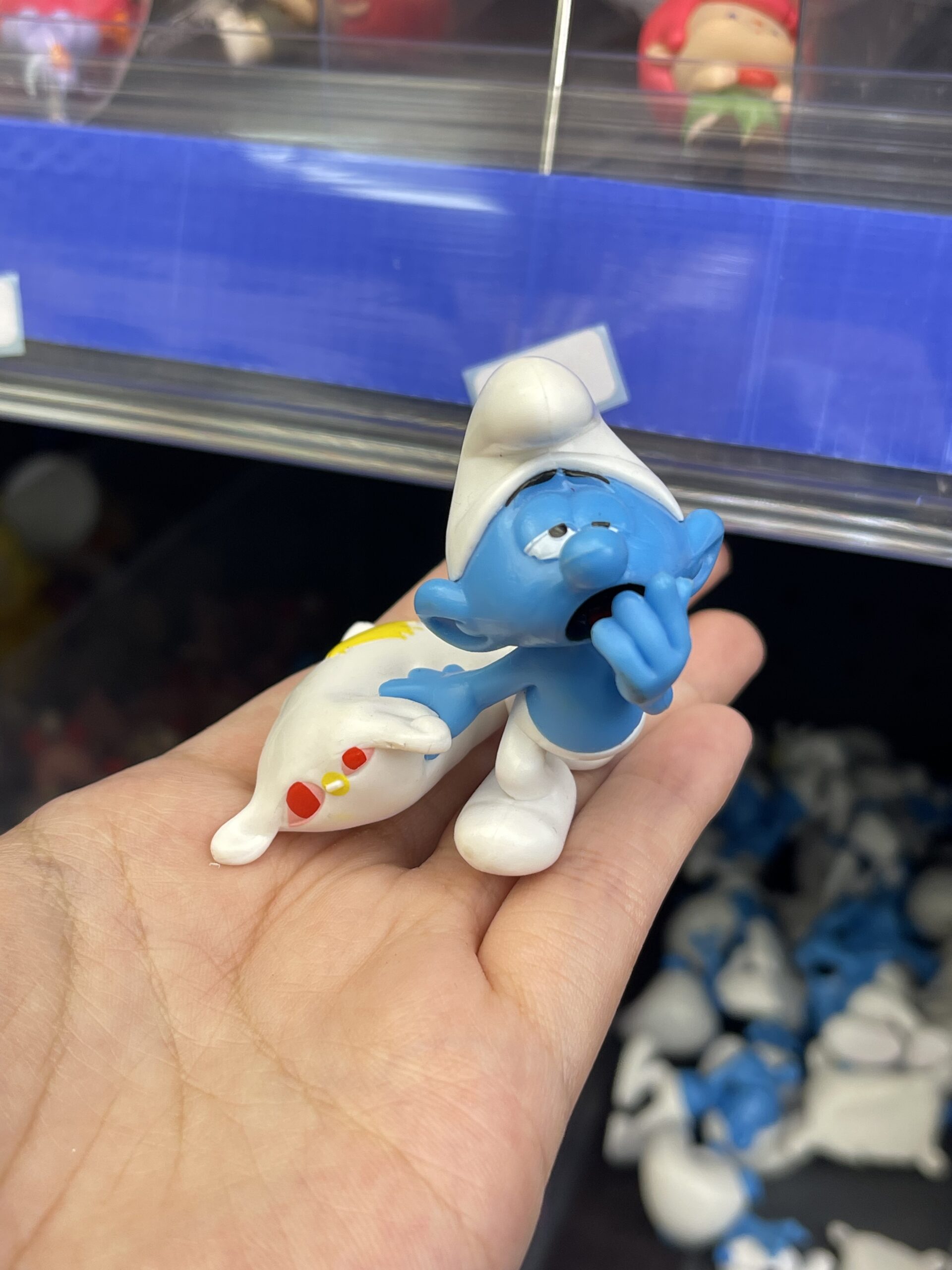 Smurf Yawning with Pillow Resin Figurine