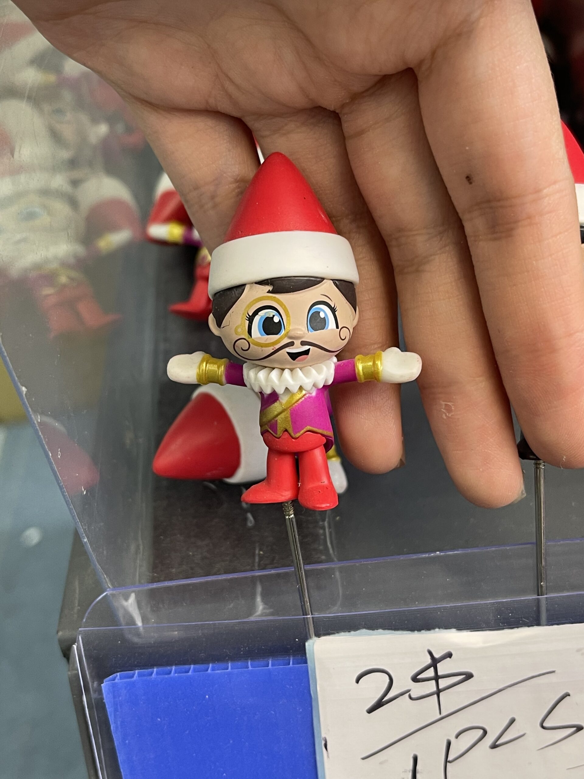 Christmas Elf with Monocle Resin Figurine, Fantasy Collectible