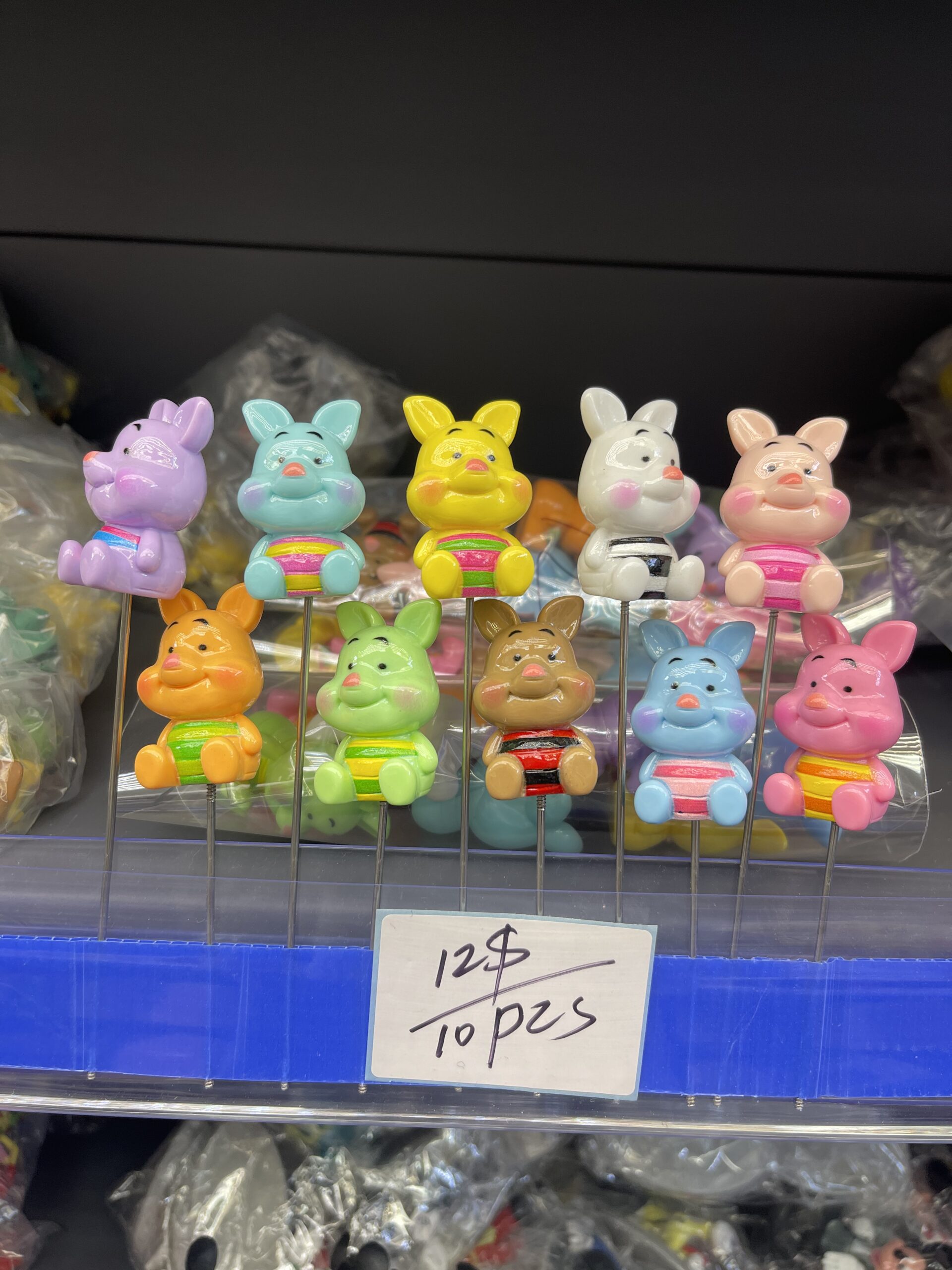 Winnie the Pooh Rainbow Resin Figurine Set (10pcs)