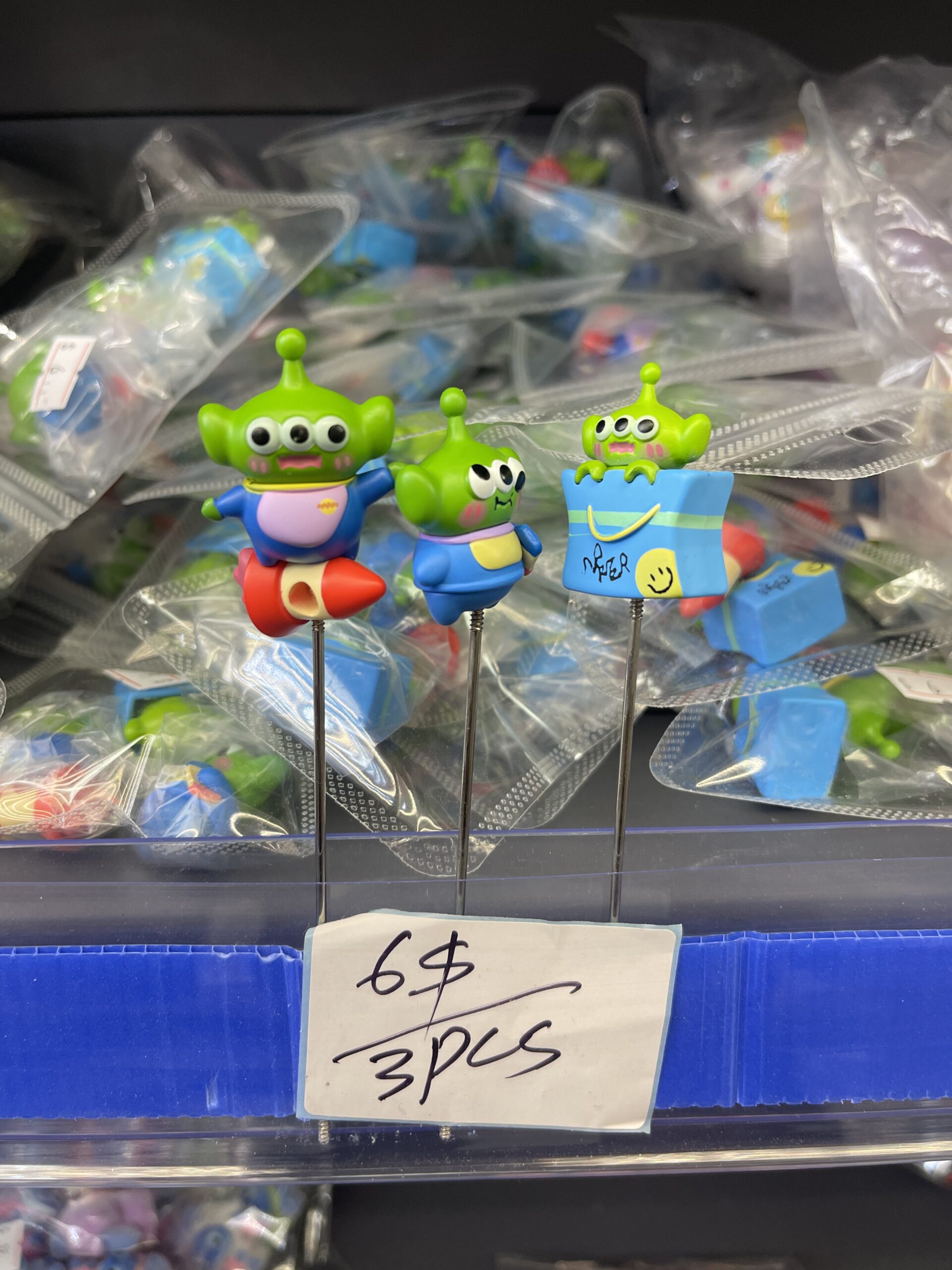 Toy Story Alien Mini Figurine Set (3pcs) – Rocket & Shopping Bag Styles