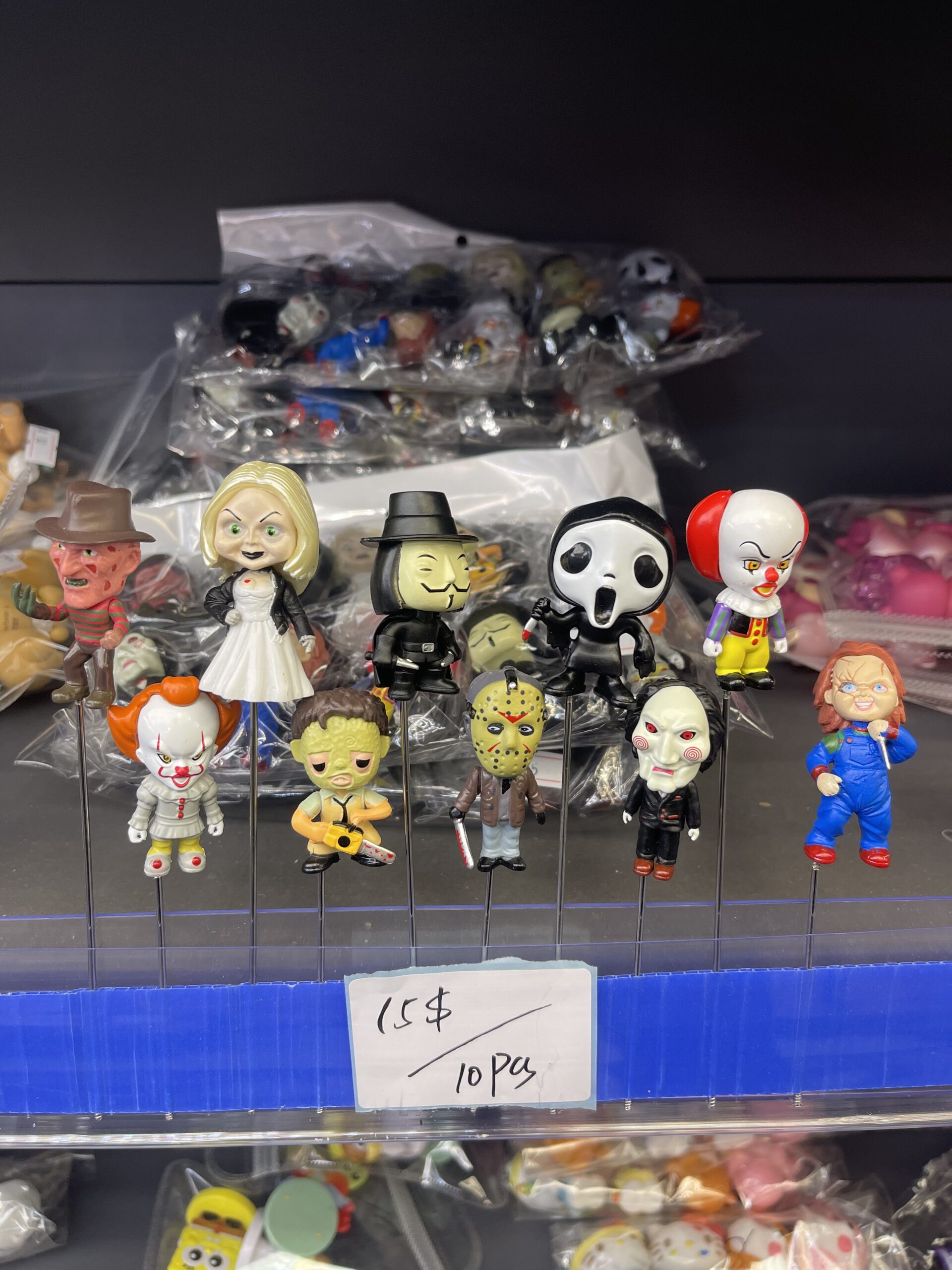 Horror Movie Characters Mini Figurine Set (10pcs) – Freddy, Pennywise, Chucky & More