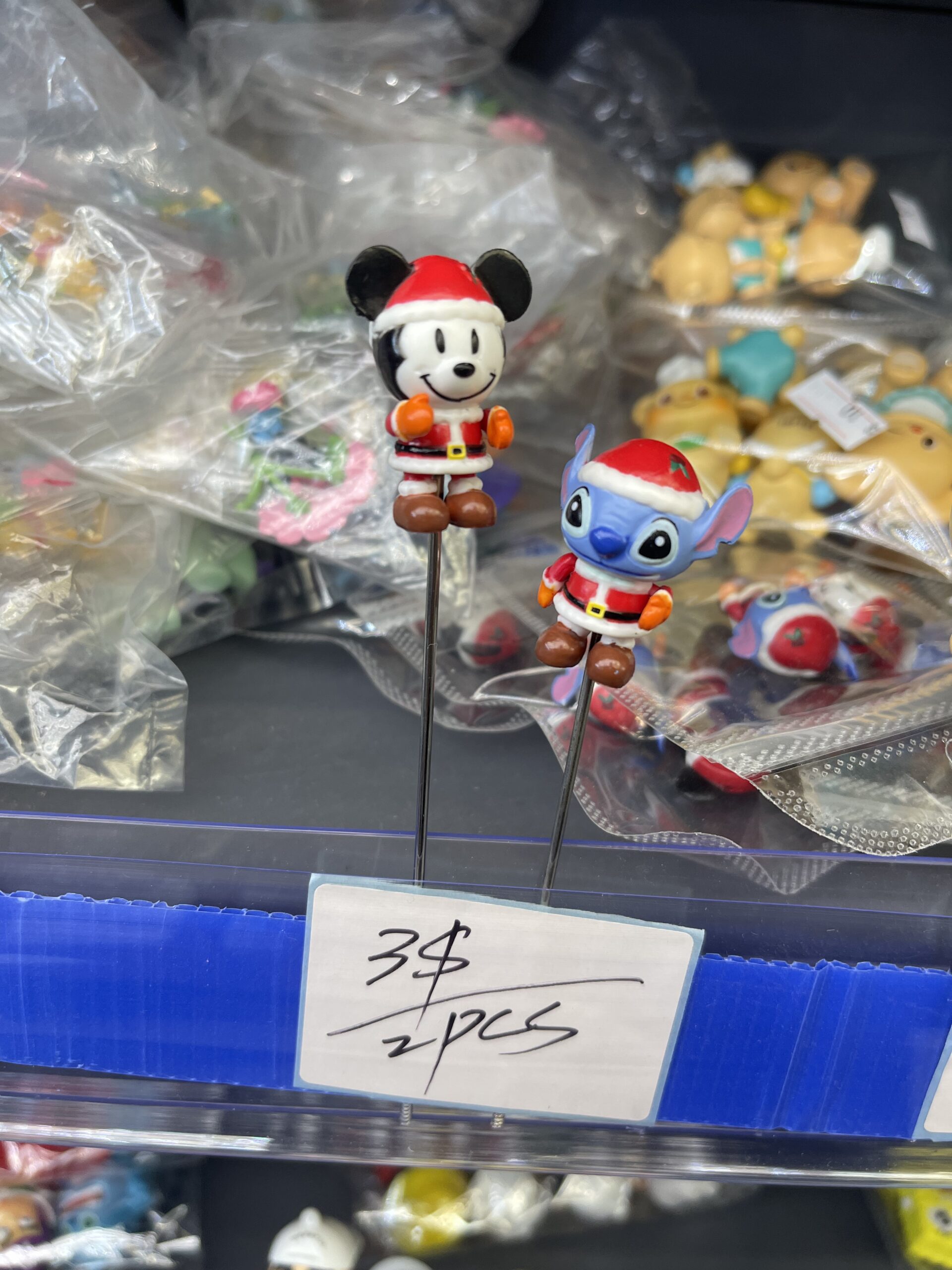 Christmas Mickey & Stitch Mini Figurine Set (2pcs)