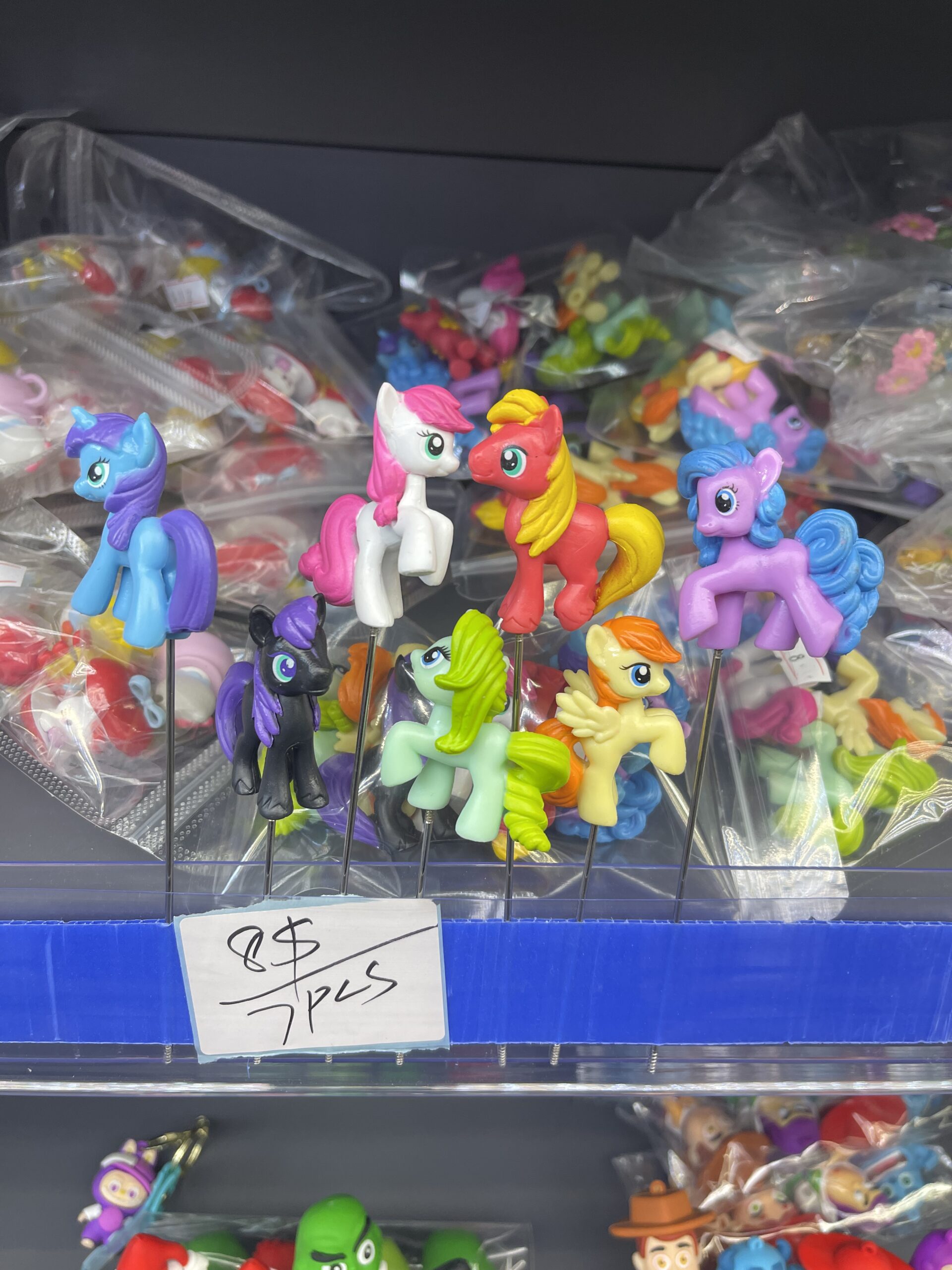 My Little Pony Mini Figurine Set (7pcs) – Rainbow & Colorful Styles