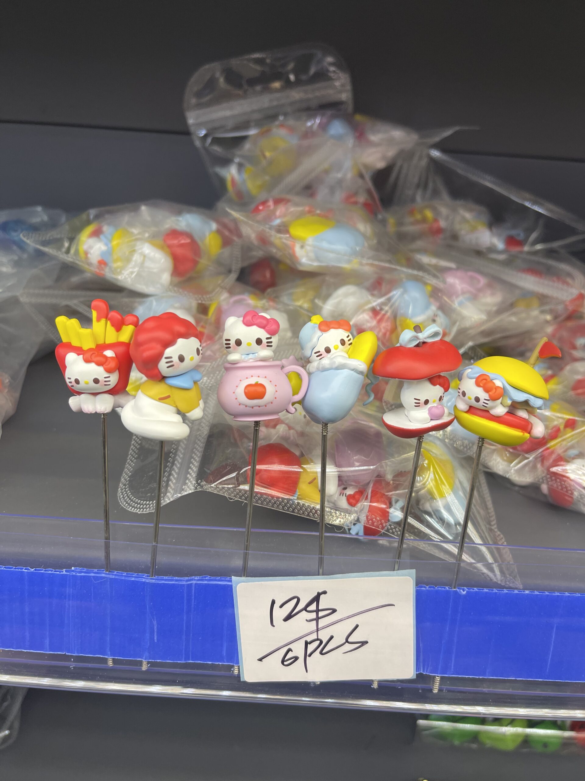 Hello Kitty Themed Mini Figurine Set (6pcs) – Fast Food & Daily Life Styles