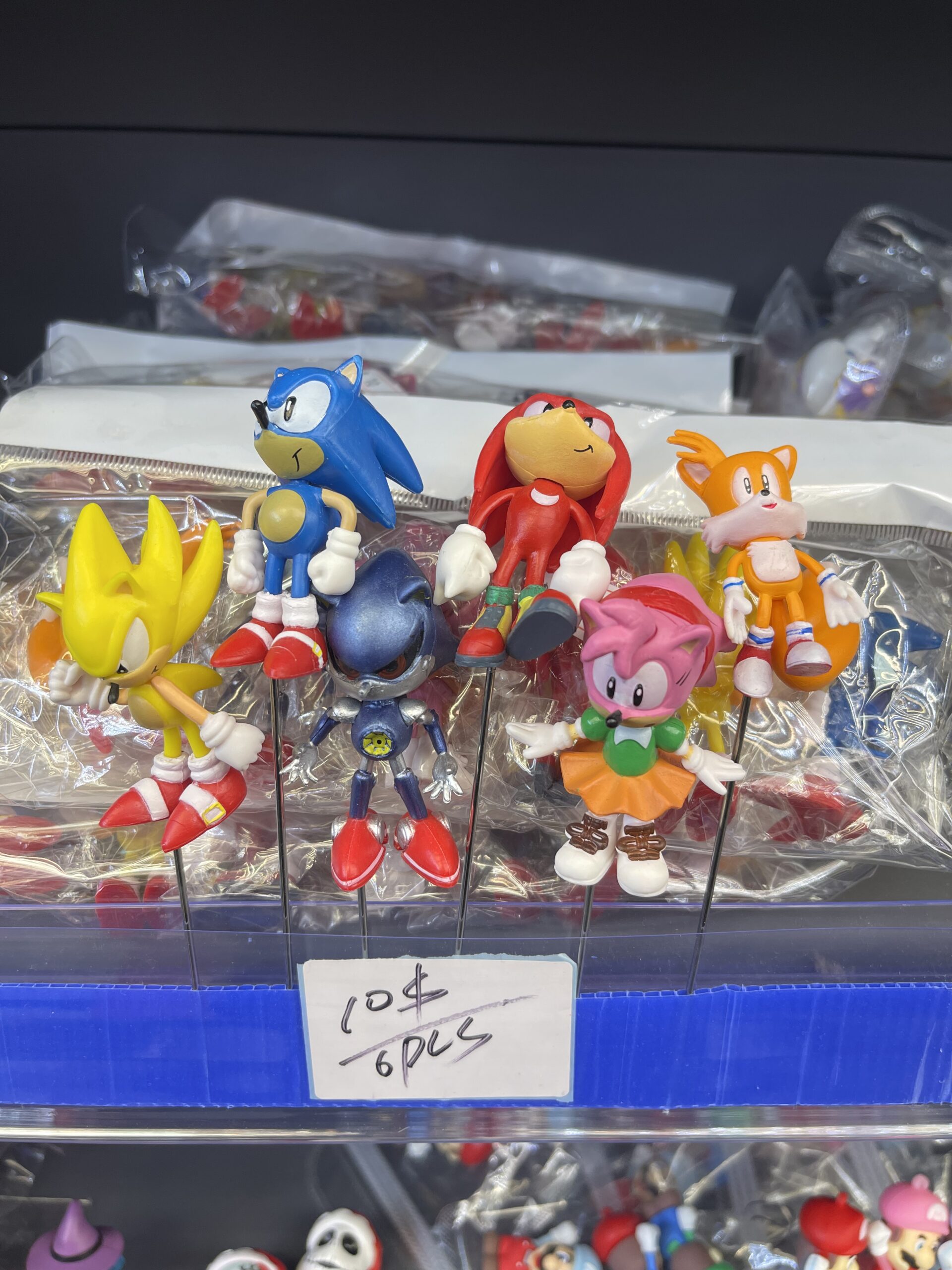 Sonic the Hedgehog Characters Mini Figurine Set (6pcs) – Sonic, Knuckles, Tails, Metal Sonic