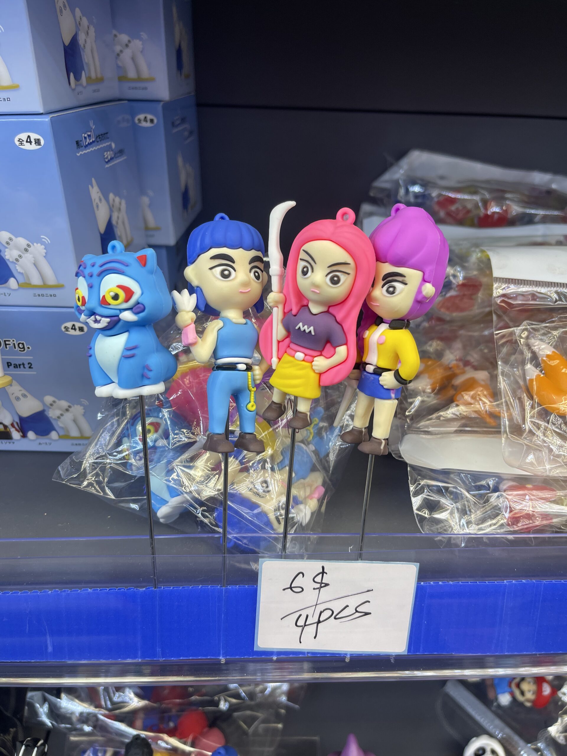 Themed Game & Anime Characters Mini Figurine Set (4pcs)