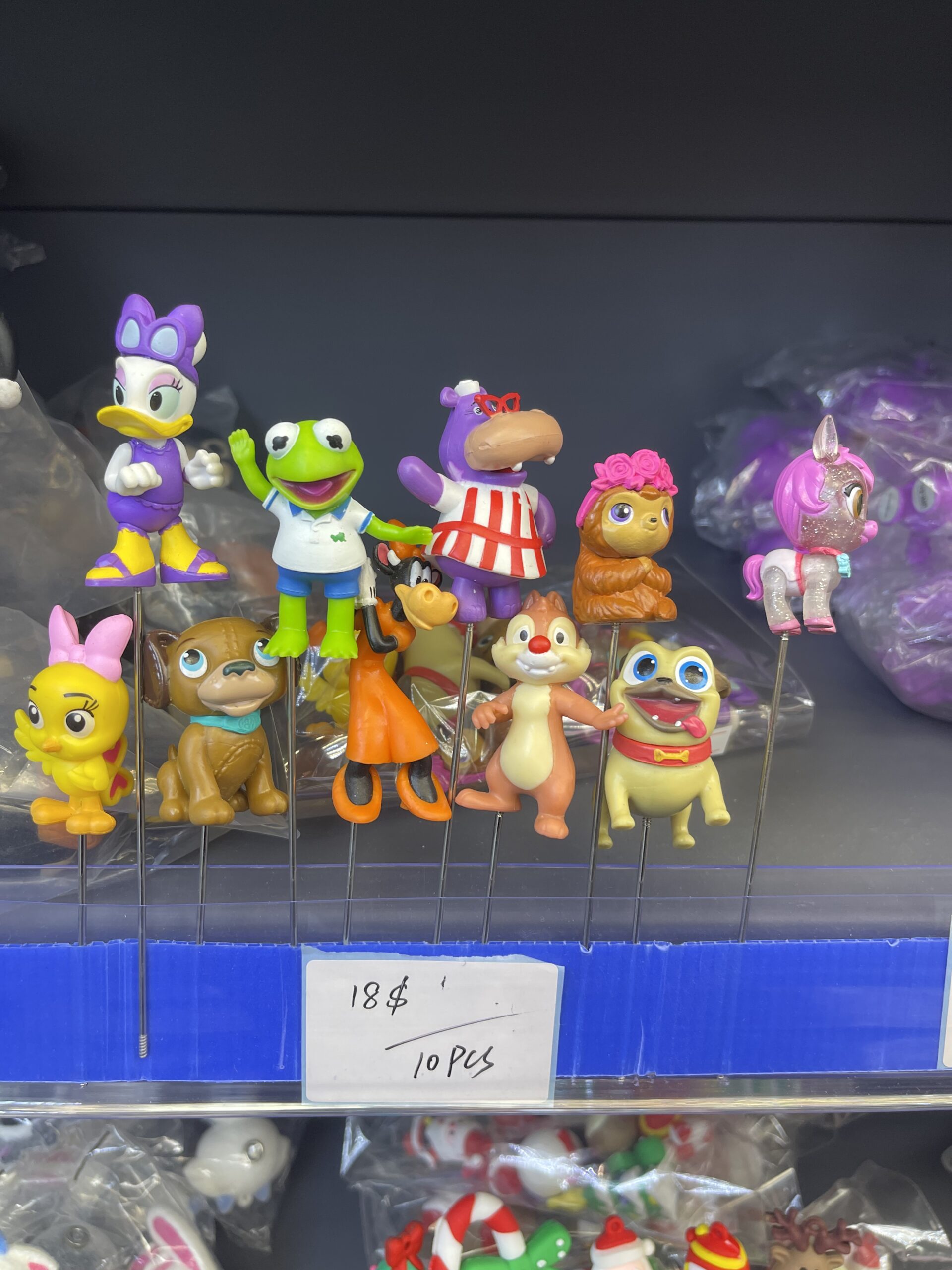 Disney & Classic Cartoon Characters Mini Figurine Set (10pcs)