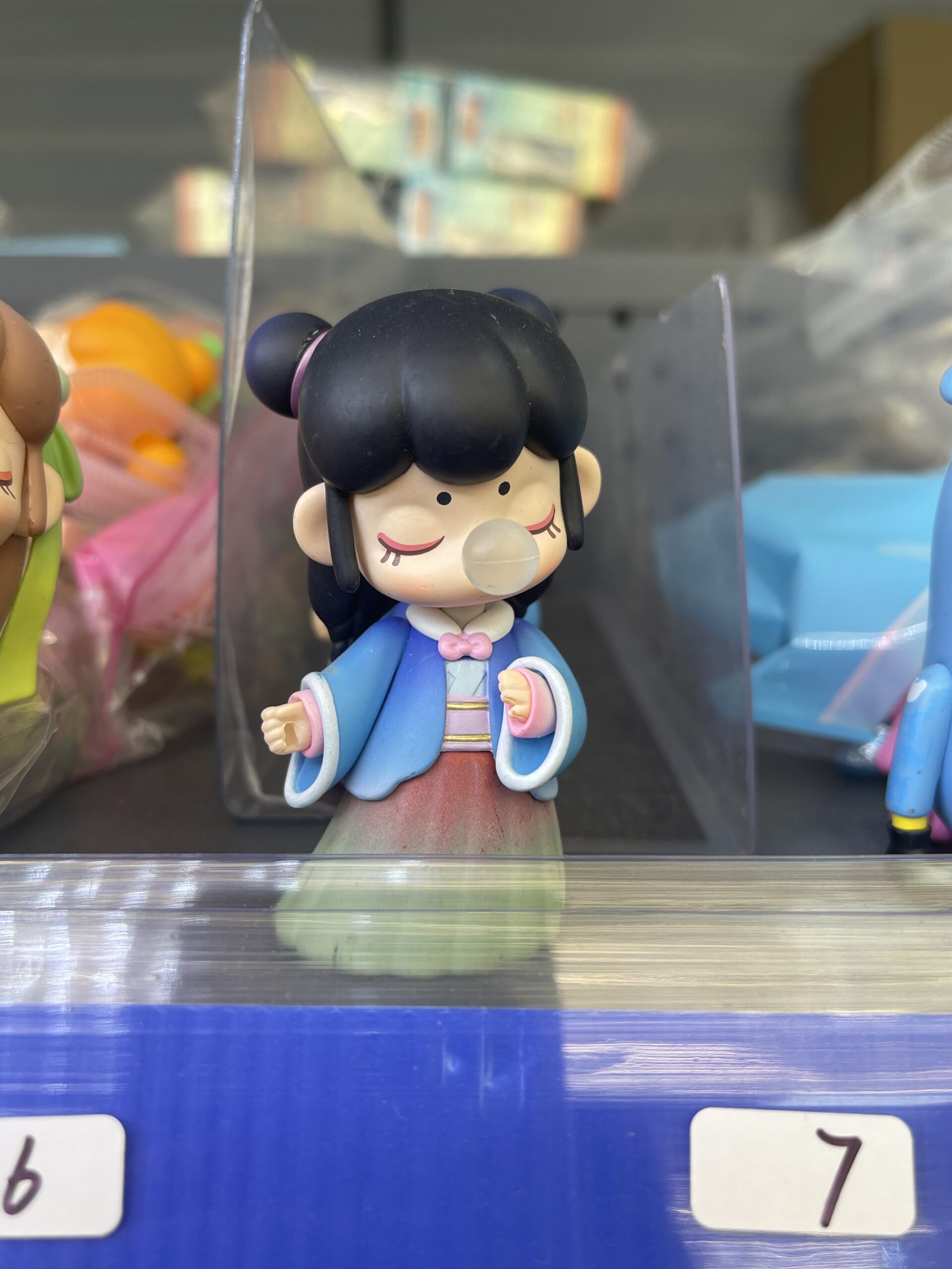 Chinese Style Girl with Bubble Gum Mini Figurine